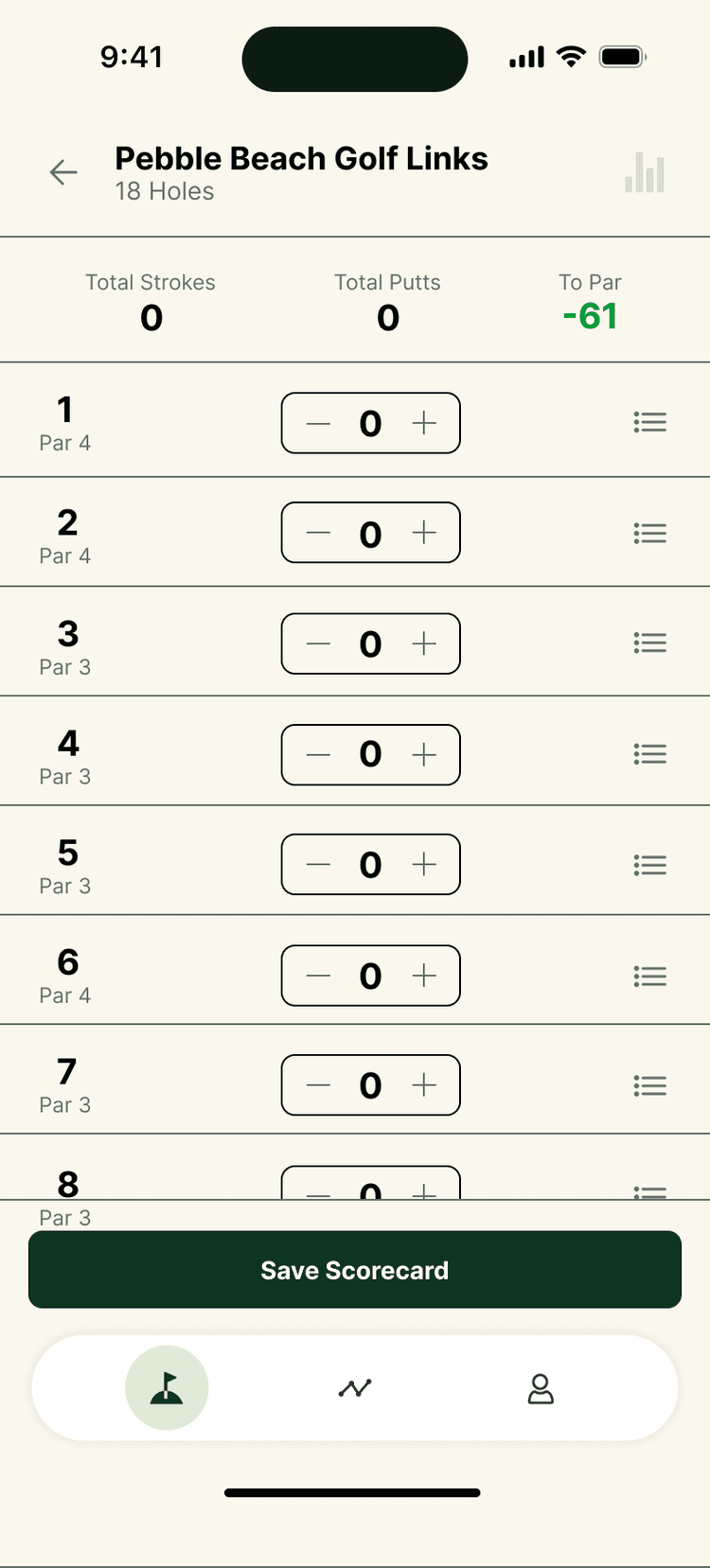 TeeTime Digital Scorecard